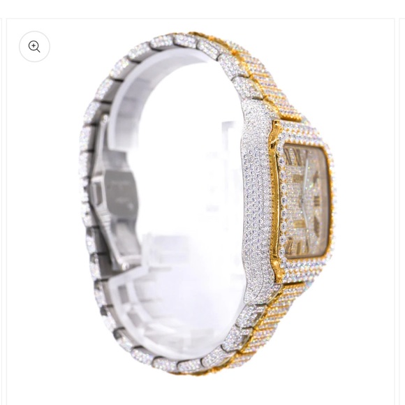 CS Two Tone 41MM Moissanite Diamond Watch 20CT - Picture 3 of 5